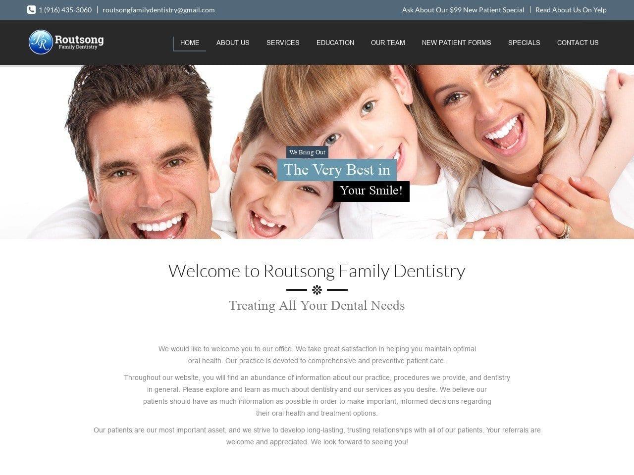 Jeffrey B Routsong DDS screenshot
