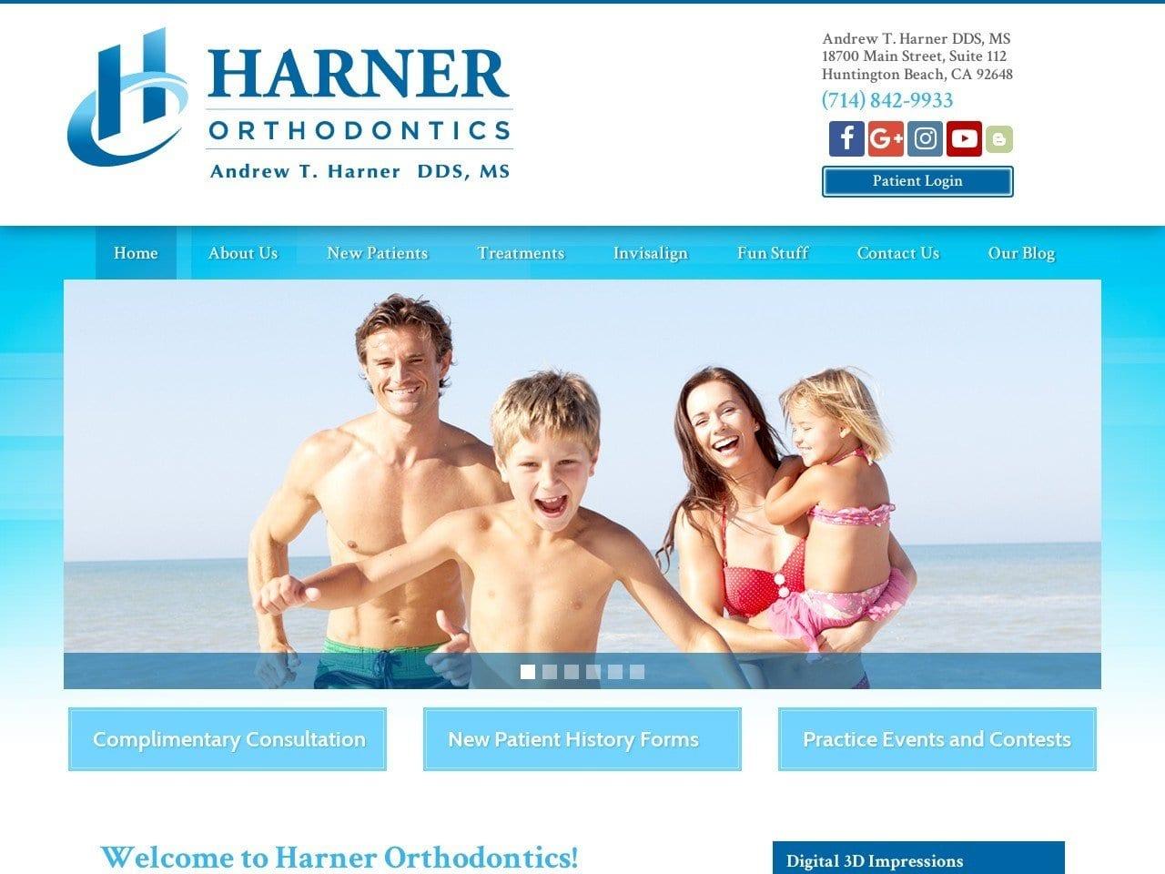 Harner Orthodontics Andrew Harner DDS MS screenshot