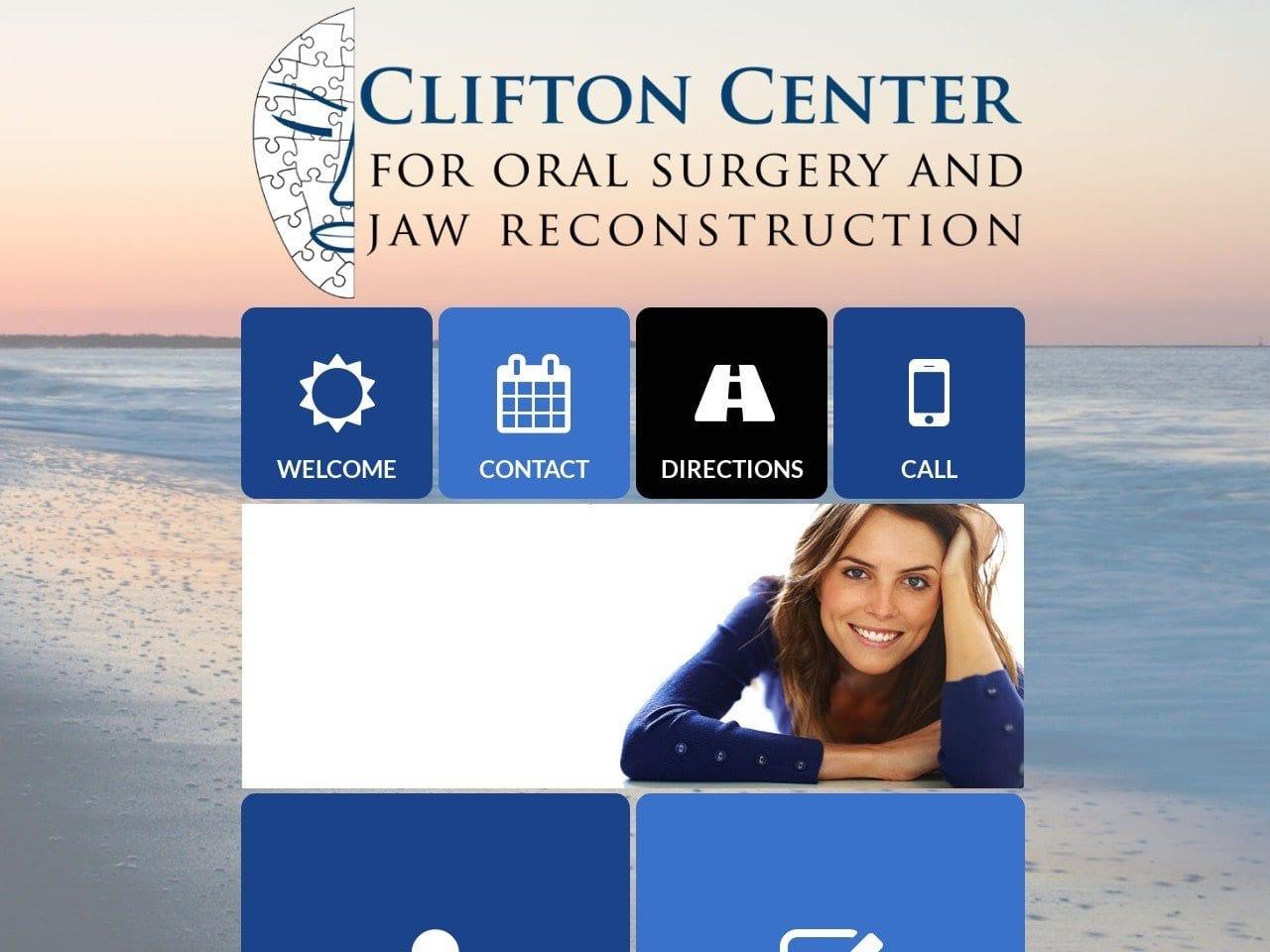 Clifton Center for Oral Surgery & Jaw Reconstruction screenshot