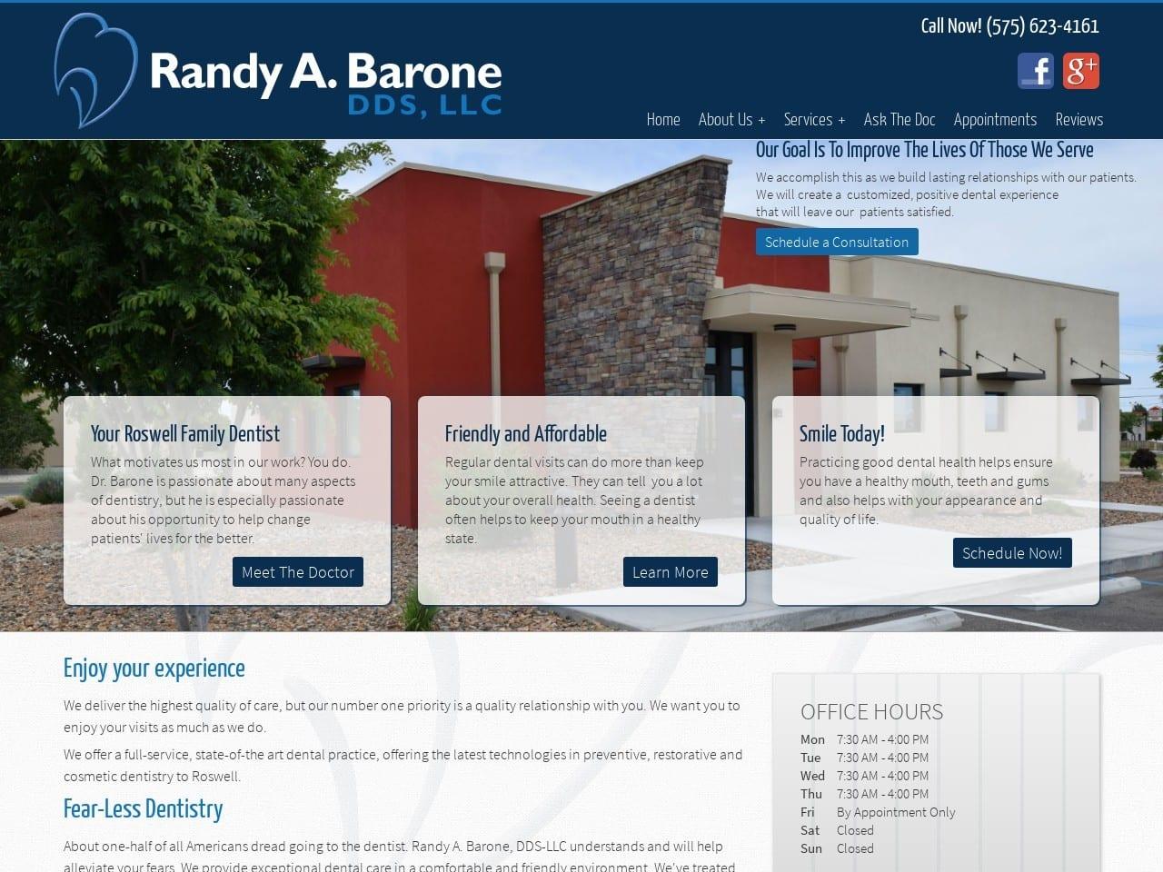 Randy A. Barone, DDS - LLC screenshot