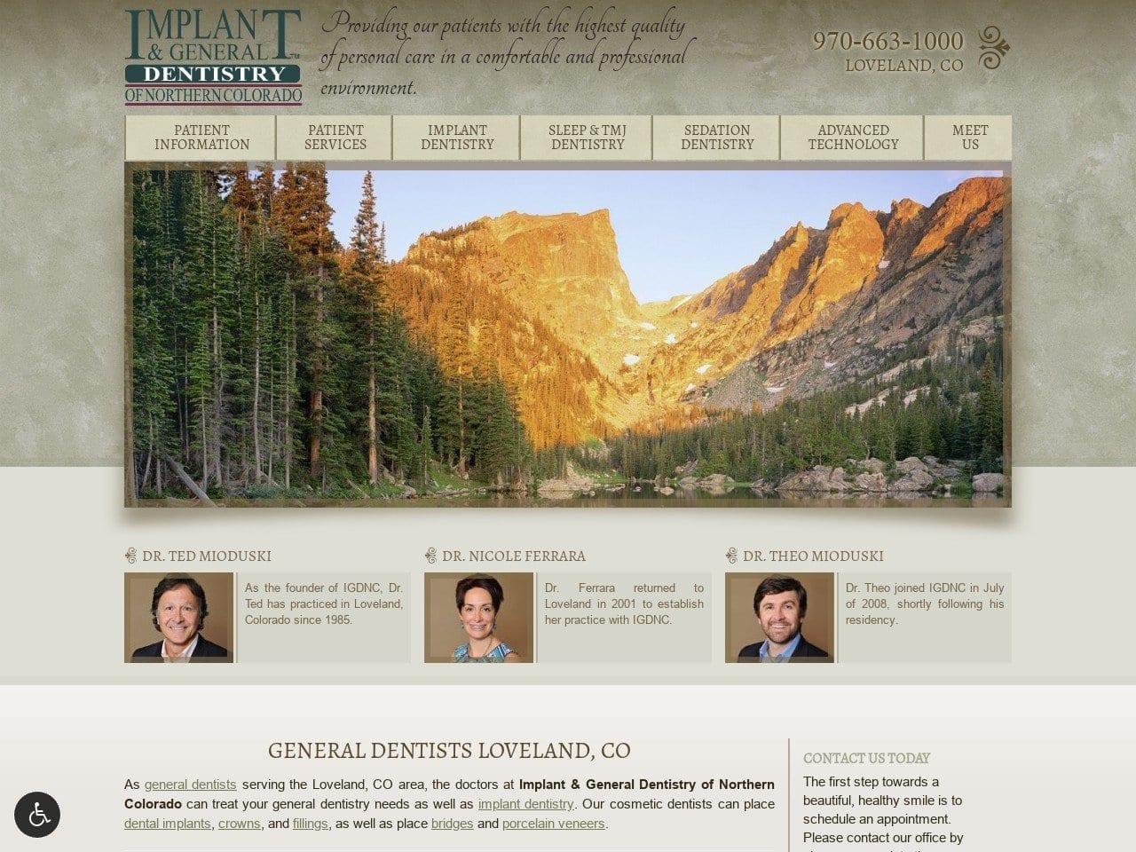 Implant & General Dentistry Mioduski III Ted E DDS screenshot