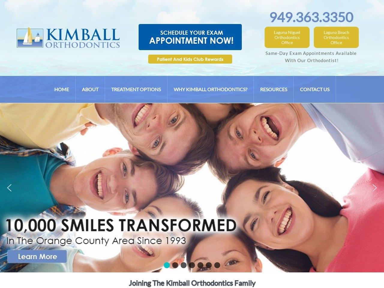 Kimball Orthodontics Laguna Beach Office screenshot
