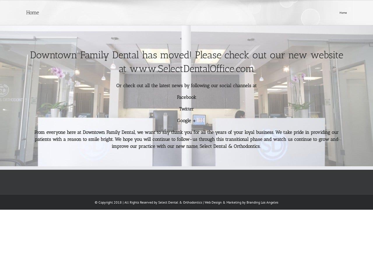 Downtown Family Dental screenshot