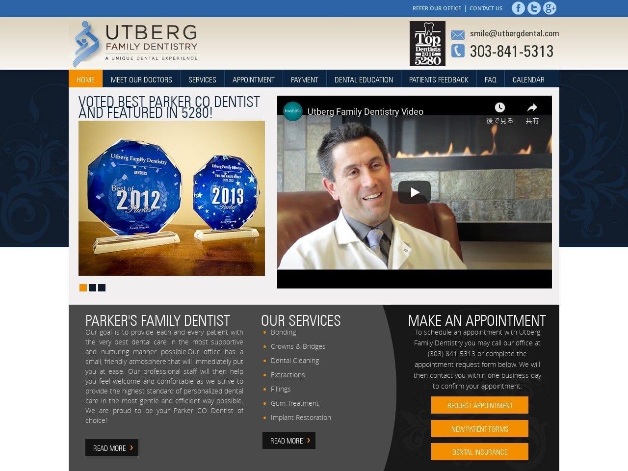 Utberg Robert F DDS screenshot