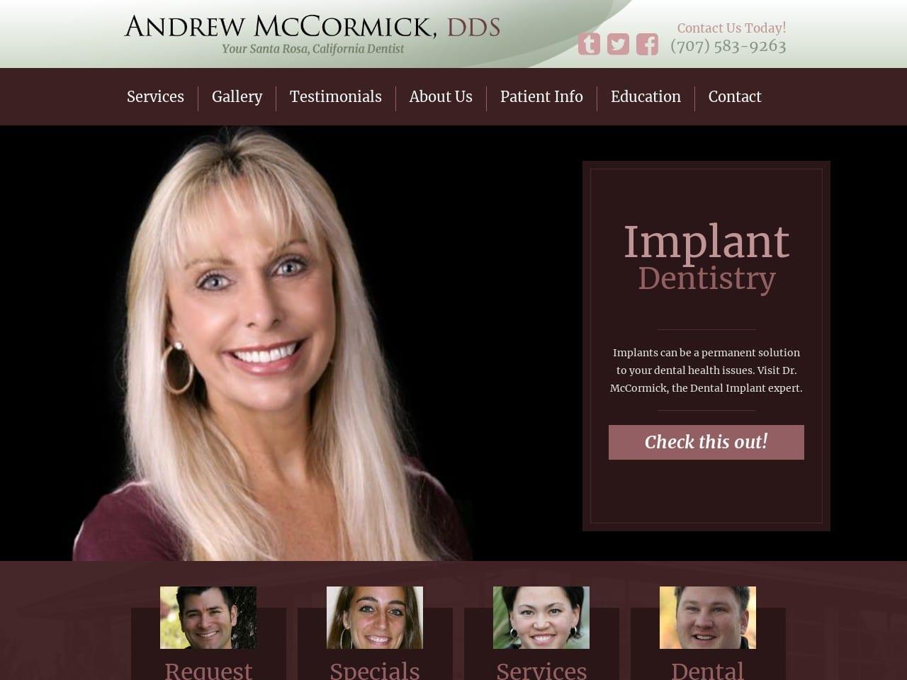 Andrew T. McCormick DDS screenshot