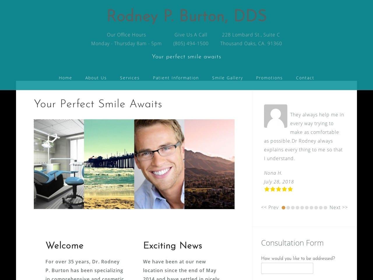 Rodney P. Burton, DDS screenshot