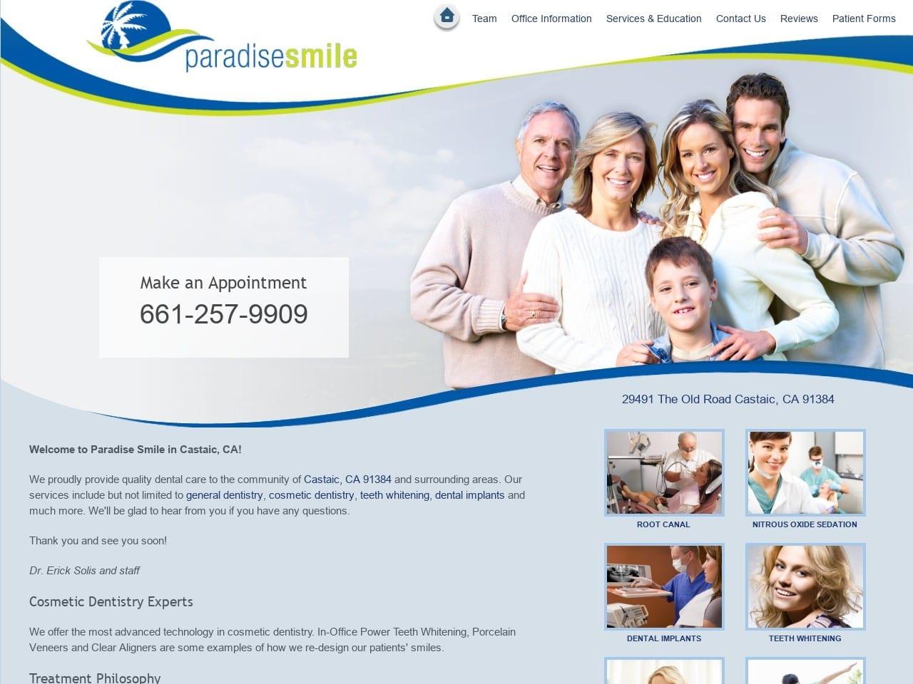 Paradise Smile Dental screenshot