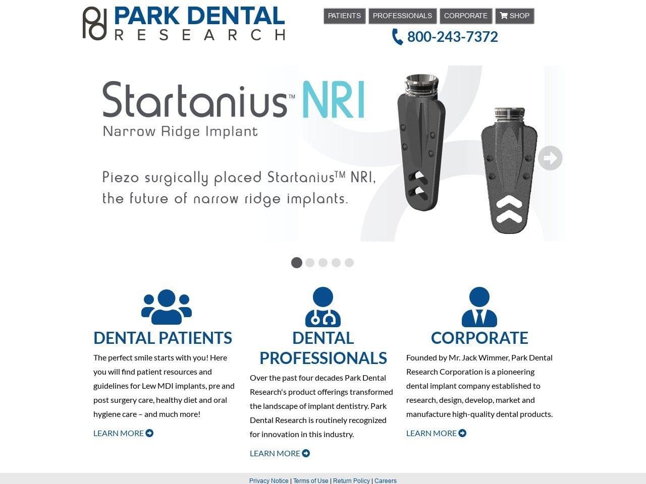 Park Dental Research Corporation screenshot