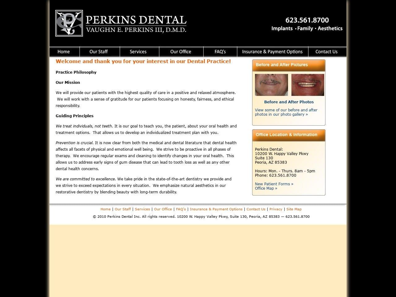 Perkins Dental screenshot