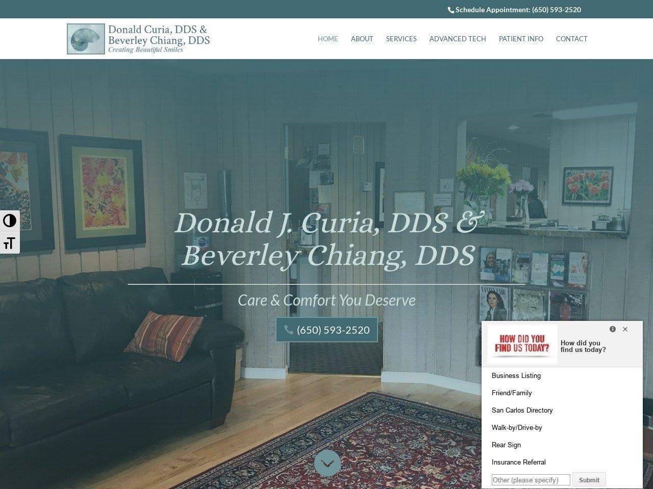 Donald J. Curia, DDS & Beverley Chiang, DDS screenshot