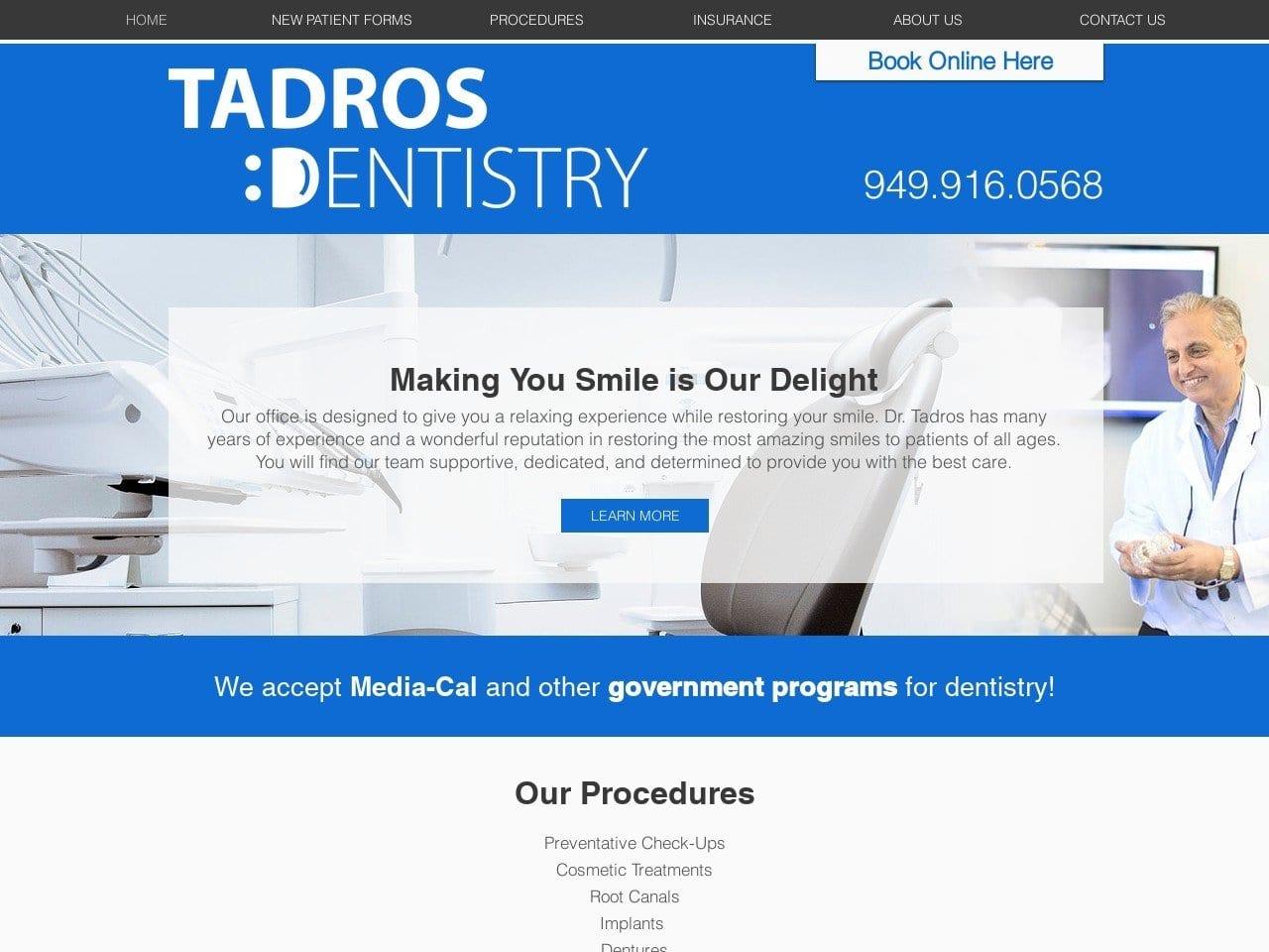 Tadros Dentistry screenshot