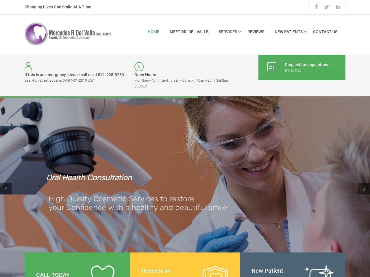 Mercedes R Del Valle DDS FAGD PC screenshot