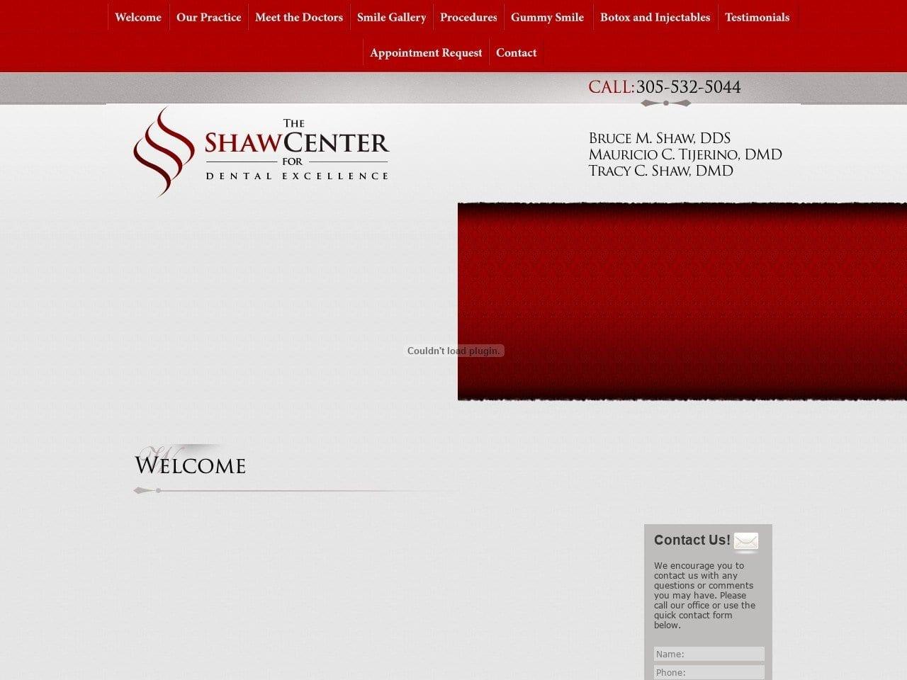 The SHAW Center for Dental Excellence screenshot