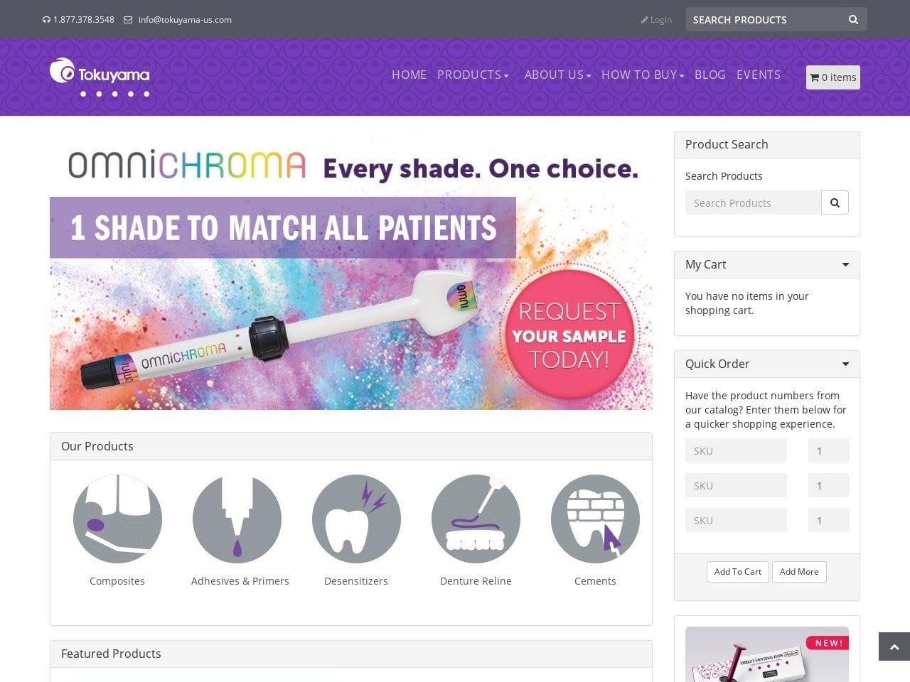 Tokuyama Dental America screenshot