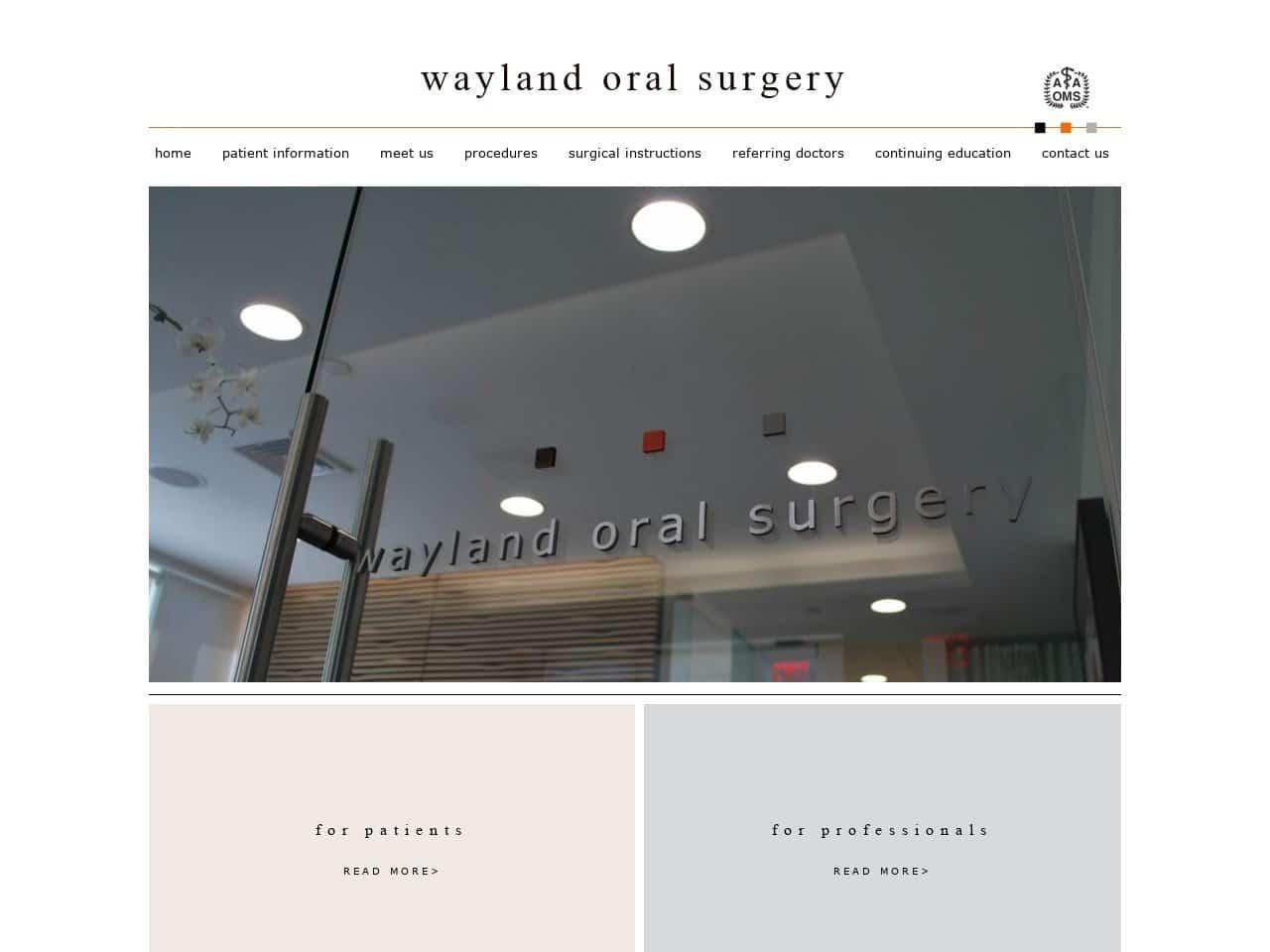 Wayland Oral Surgery PC screenshot