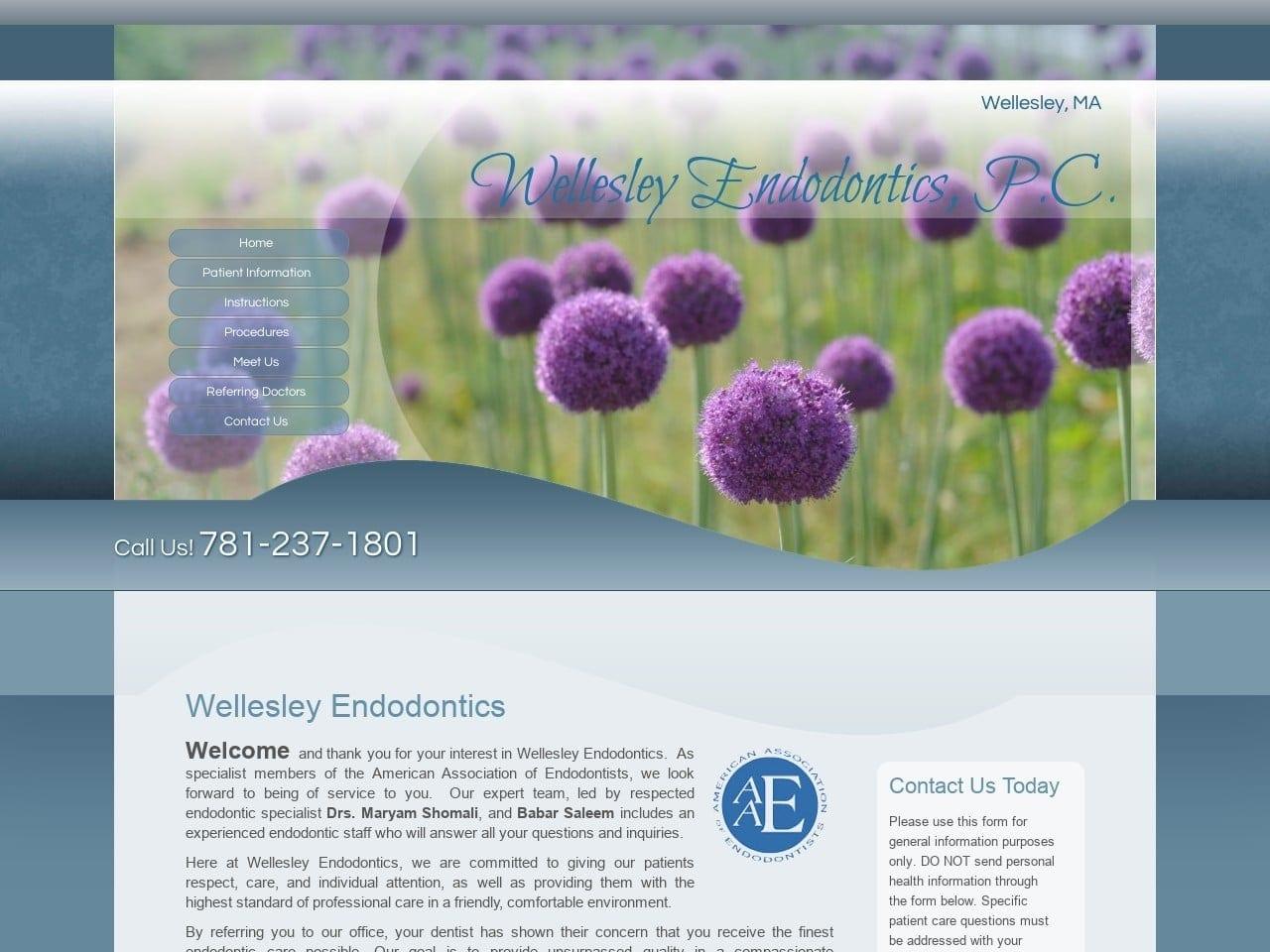 Wellesley Endodontics Shomali Maryam DDS screenshot