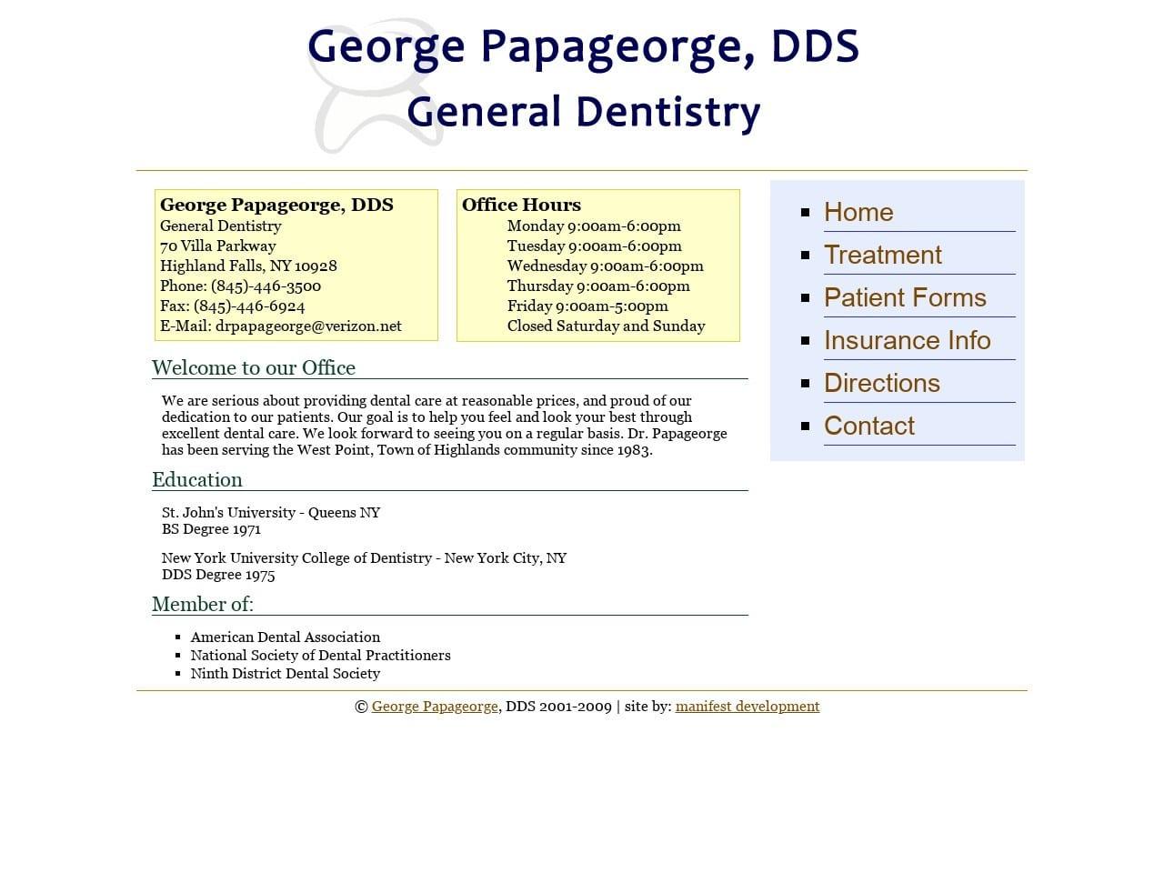 Papageorge George DDS screenshot