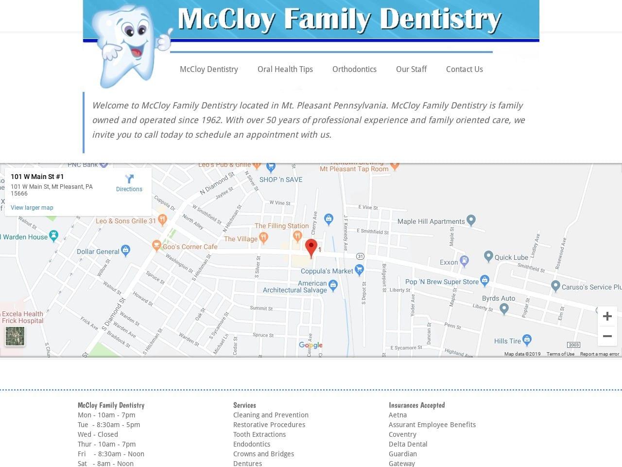 Mccloy Family Dentist screenshot