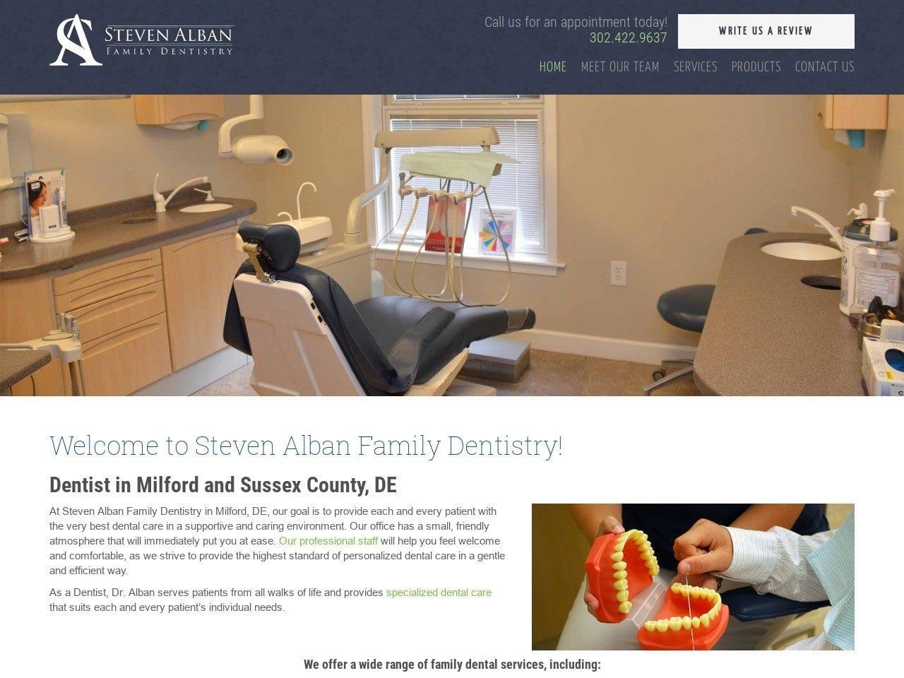 Steven Alban Family Dentist screenshot