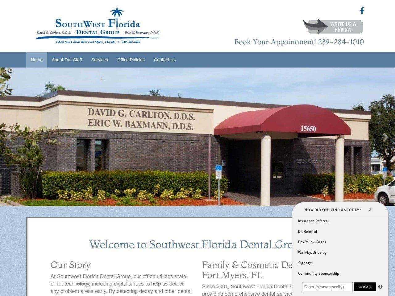 Southwest Florida Dental Group Eric W. Baxmann DDS screenshot