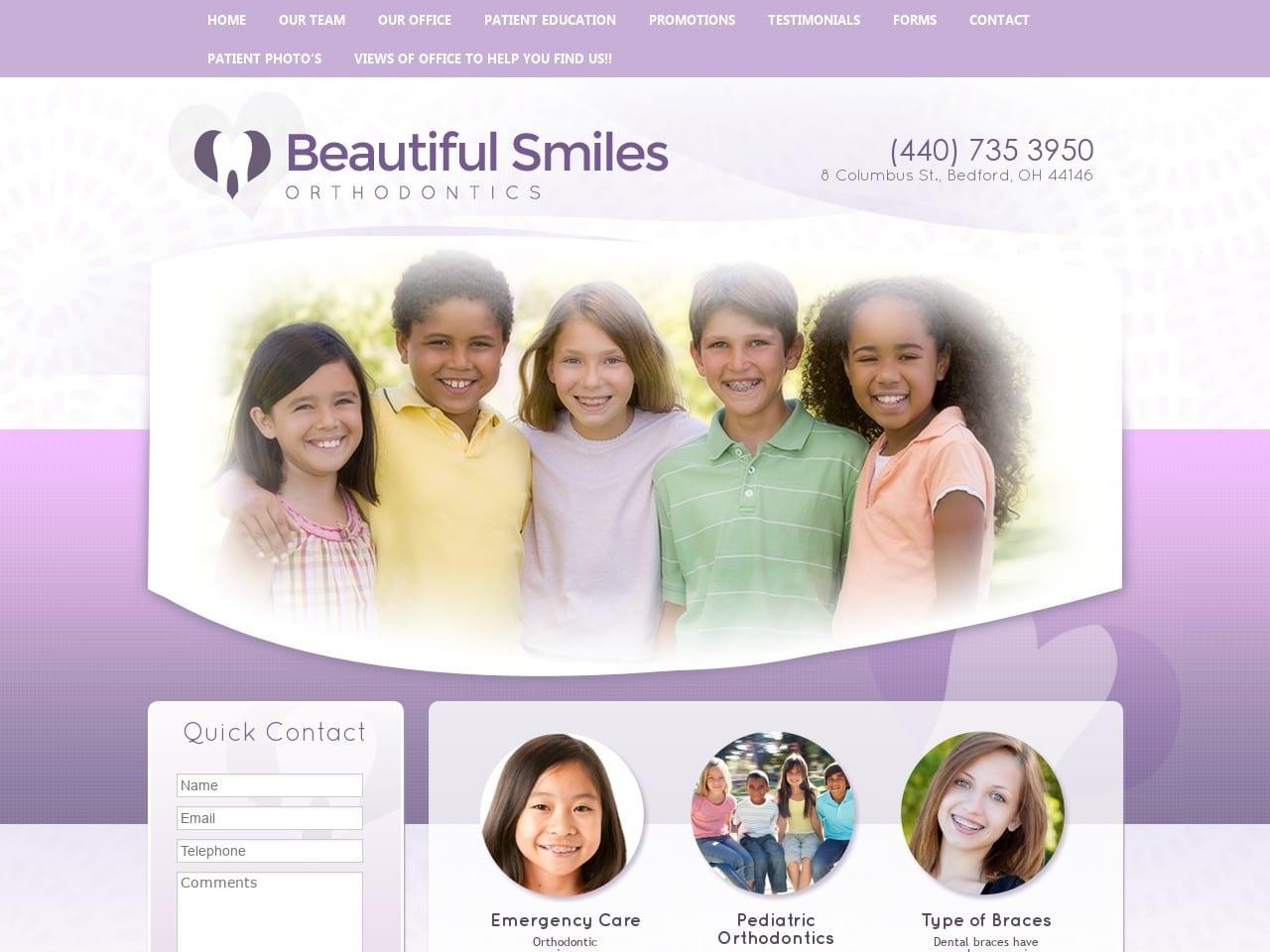 Beautiful Smiles Orthodontics Kapley Kenneth DDS screenshot