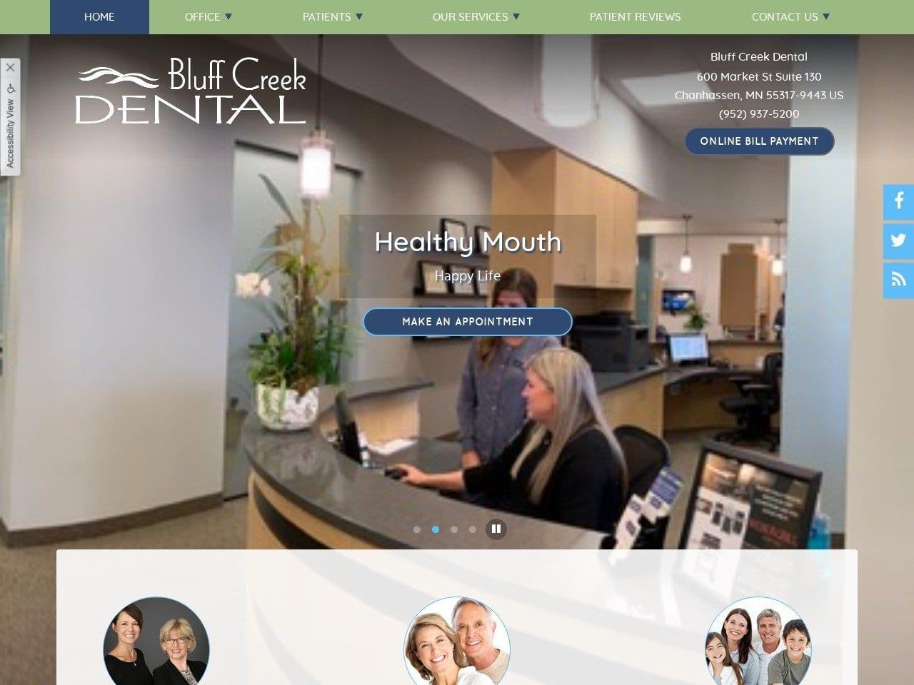 Bluff Creek Dental screenshot