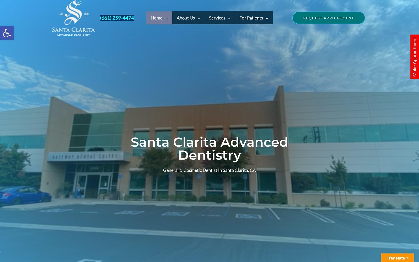 Santa Clarita Advanced Dentistry screenshot