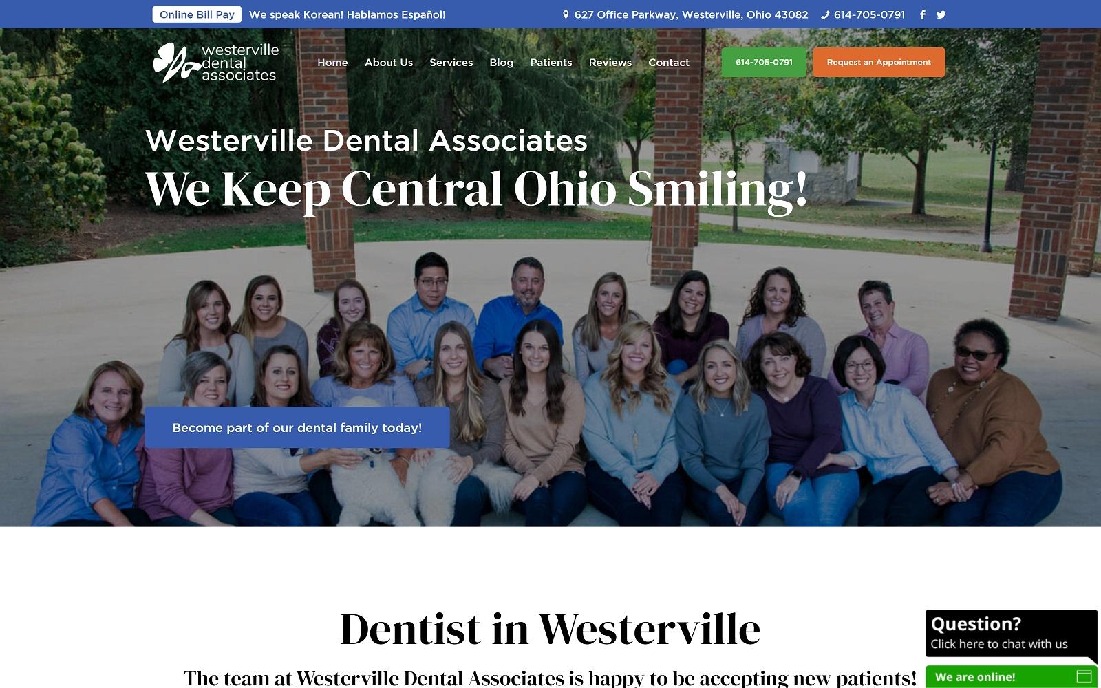 Westerville Dental Associates screenshot