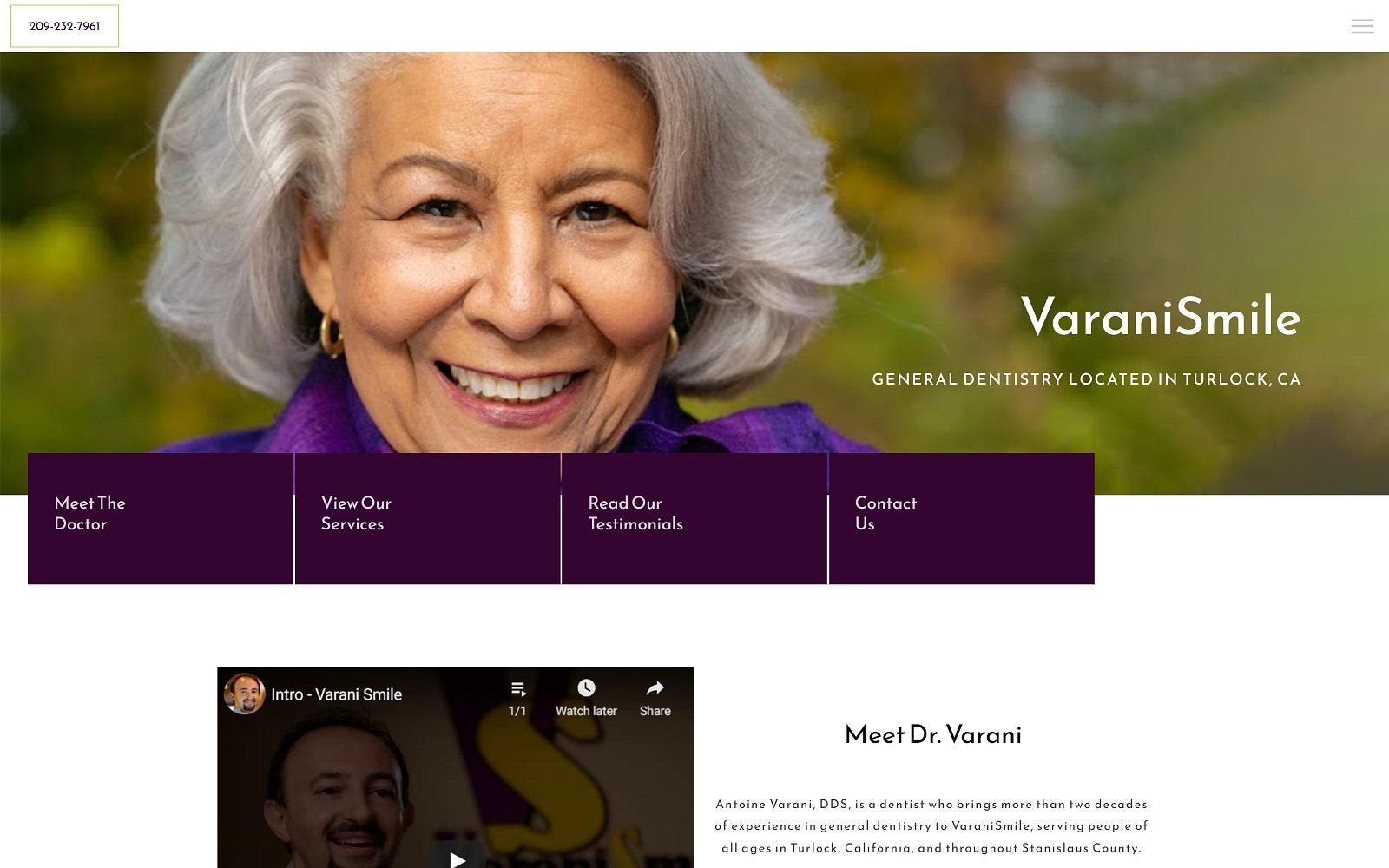VaraniSmile, Antoine Varani DDS screenshot