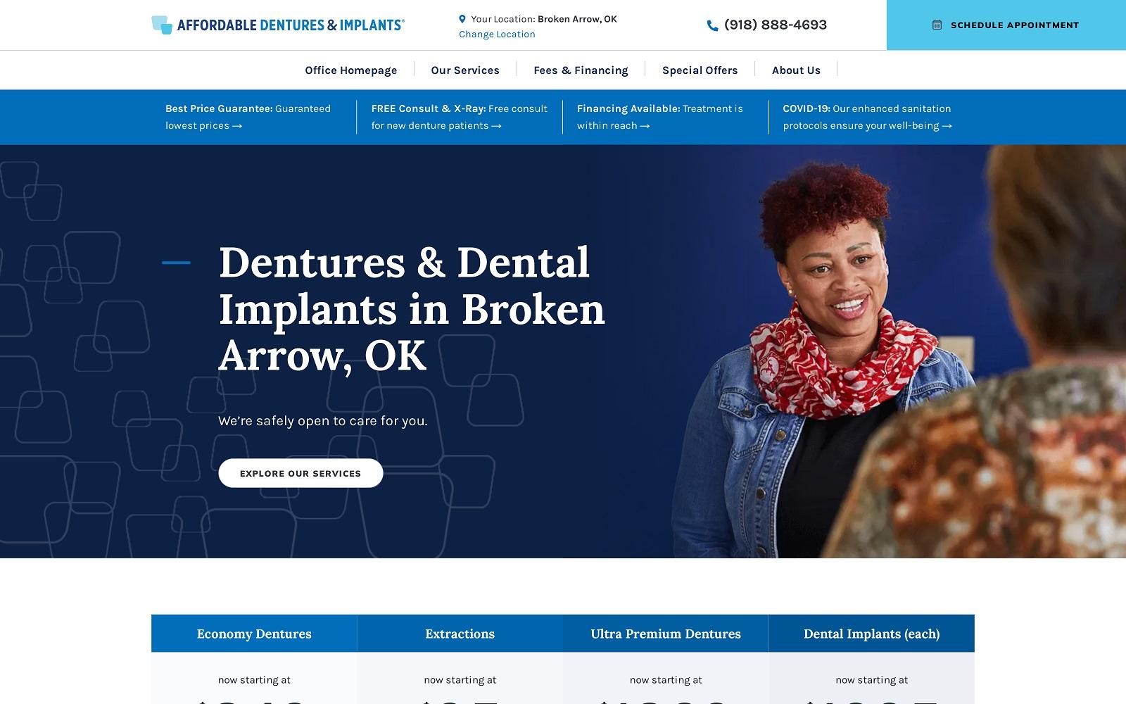 DDS Dentures + Implant Solutions OK Broken Arrow