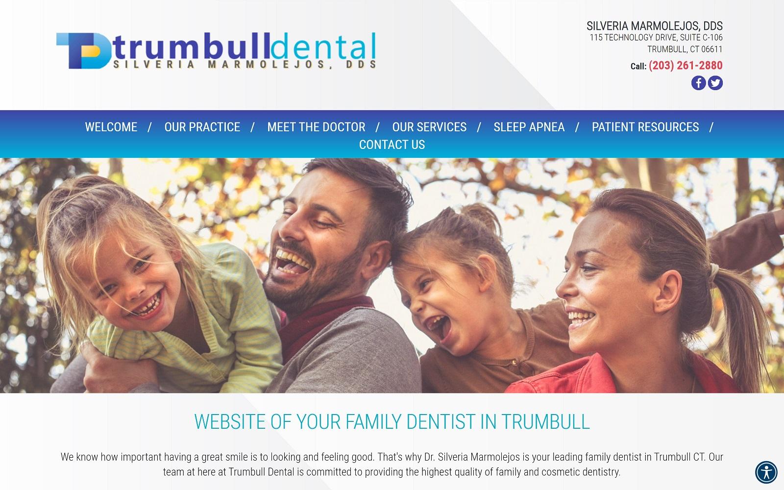 Trumbull Dental Silveria Marmolejos DDS screenshot