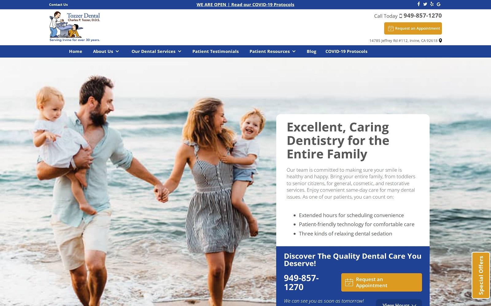 Tozzer Dental screenshot
