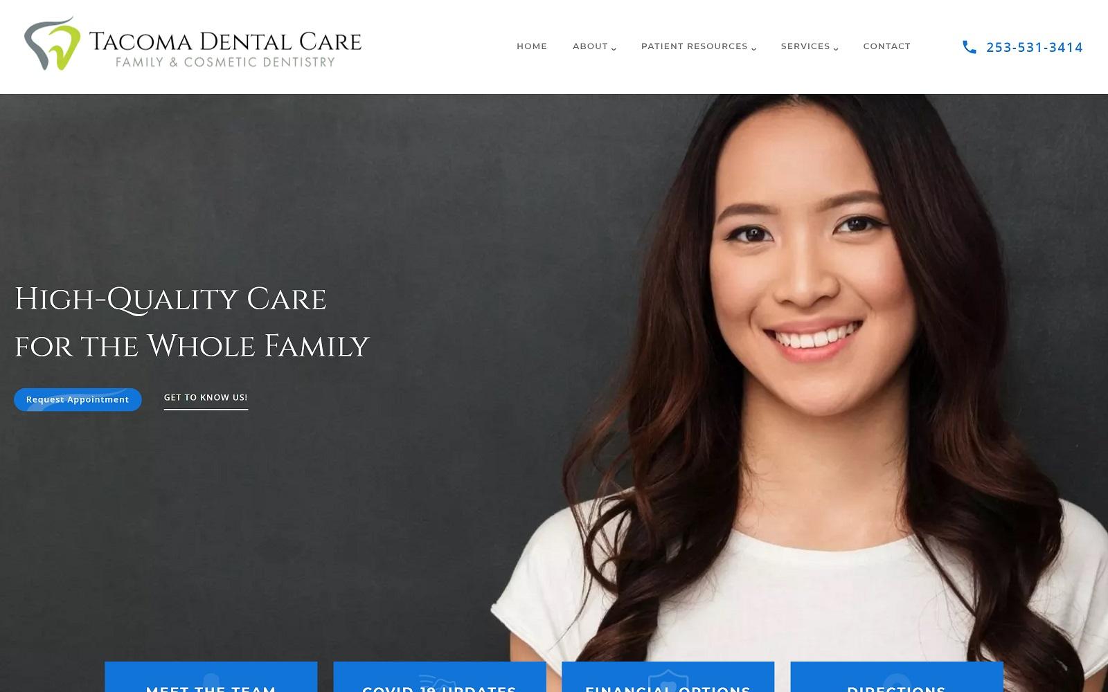 Tacoma Dental Care Dr. Thi Nguyen DMD. screenshot
