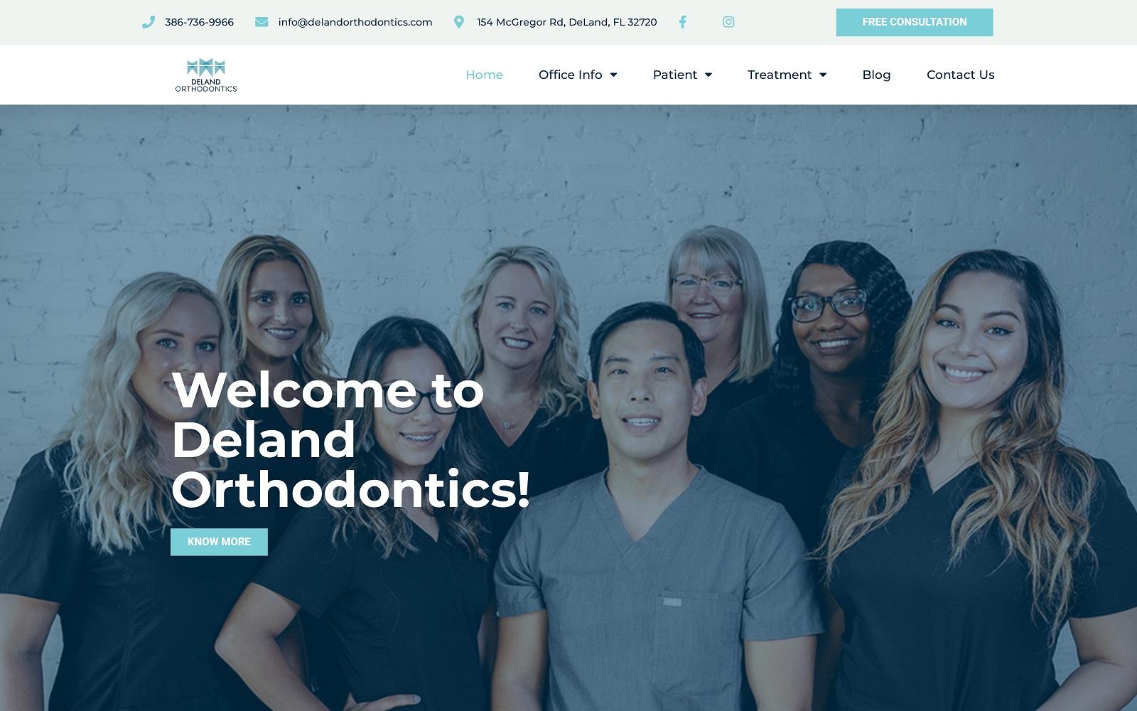 Deland Orthodontics screenshot