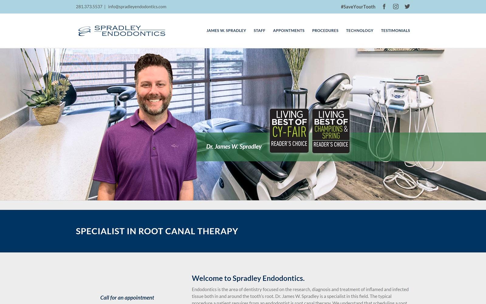 Spradley Endodontics screenshot