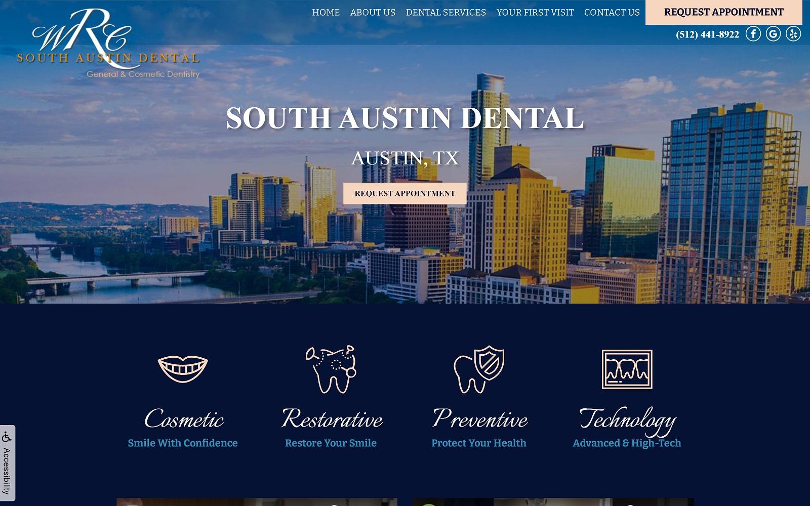 South Austin Dental Wayne Radwanski D.D.S. screenshot