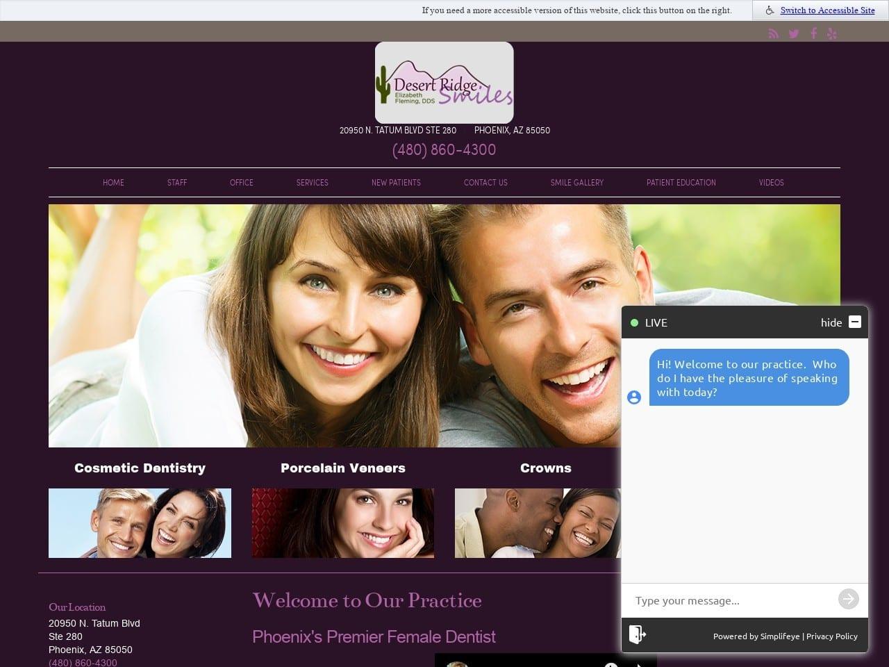 Elizabeth J. Fleming DDS/ Desert Ridge Smiles screenshot