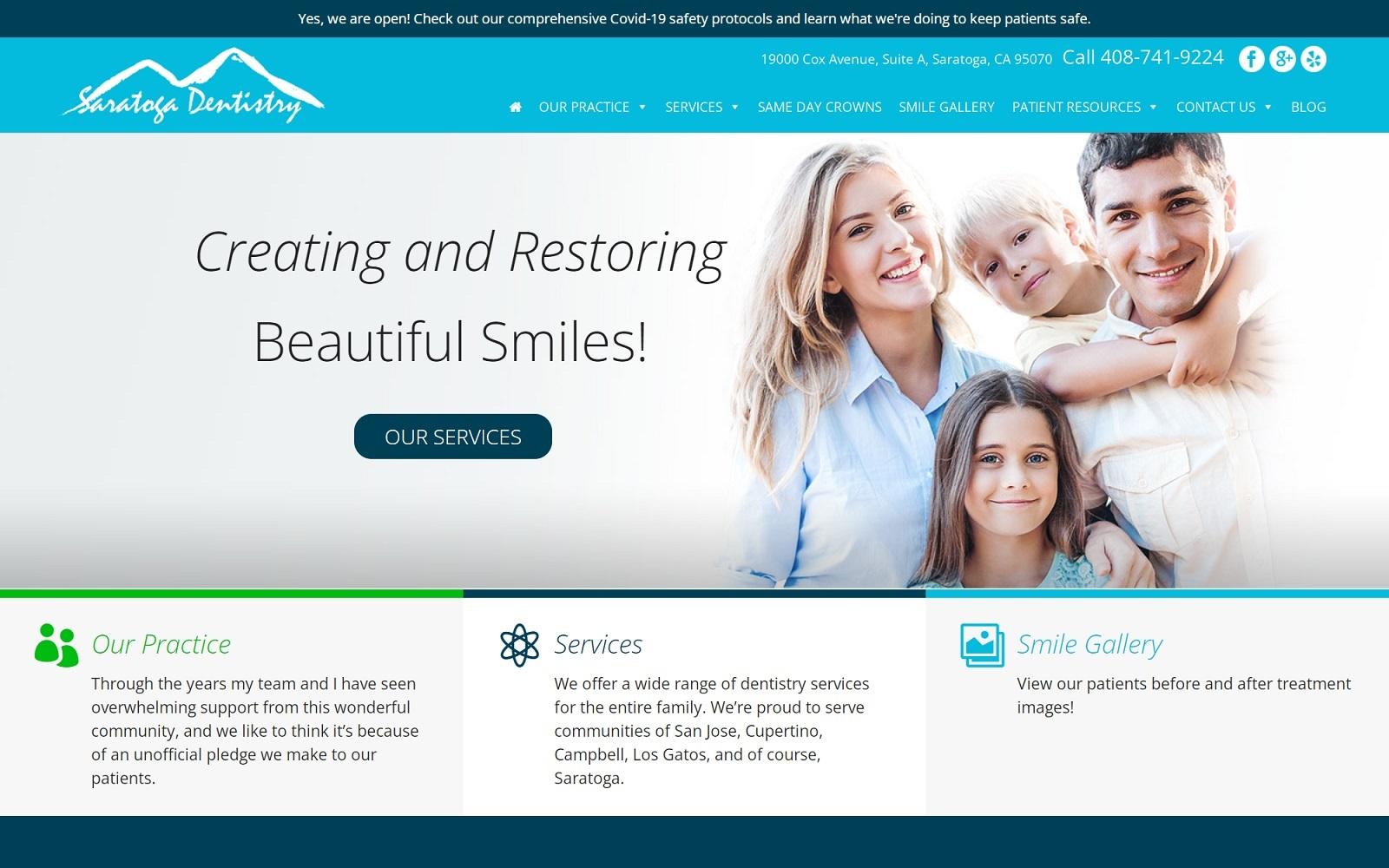 Saratoga Dentistry screenshot