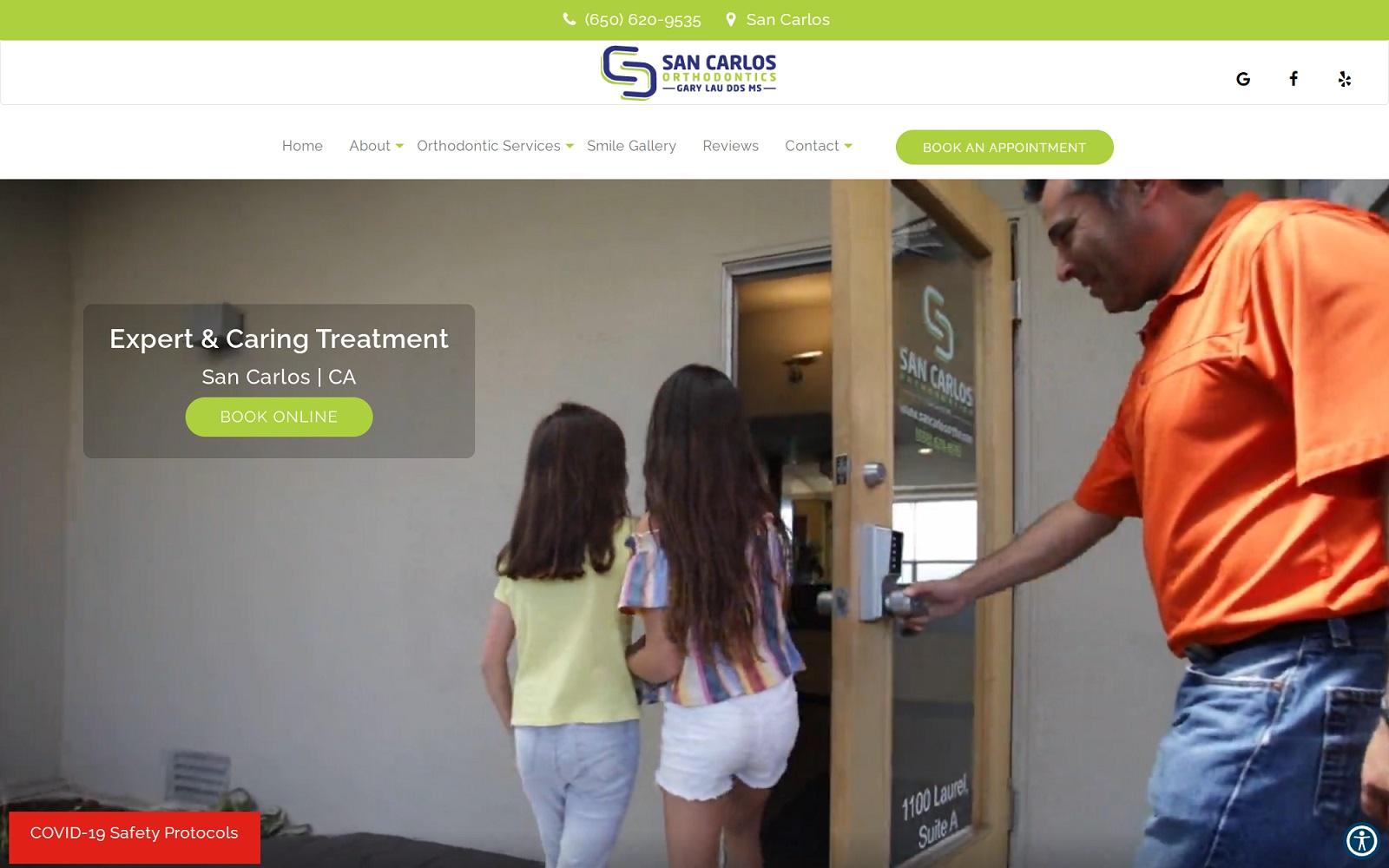 San Carlos Orthodontics screenshot