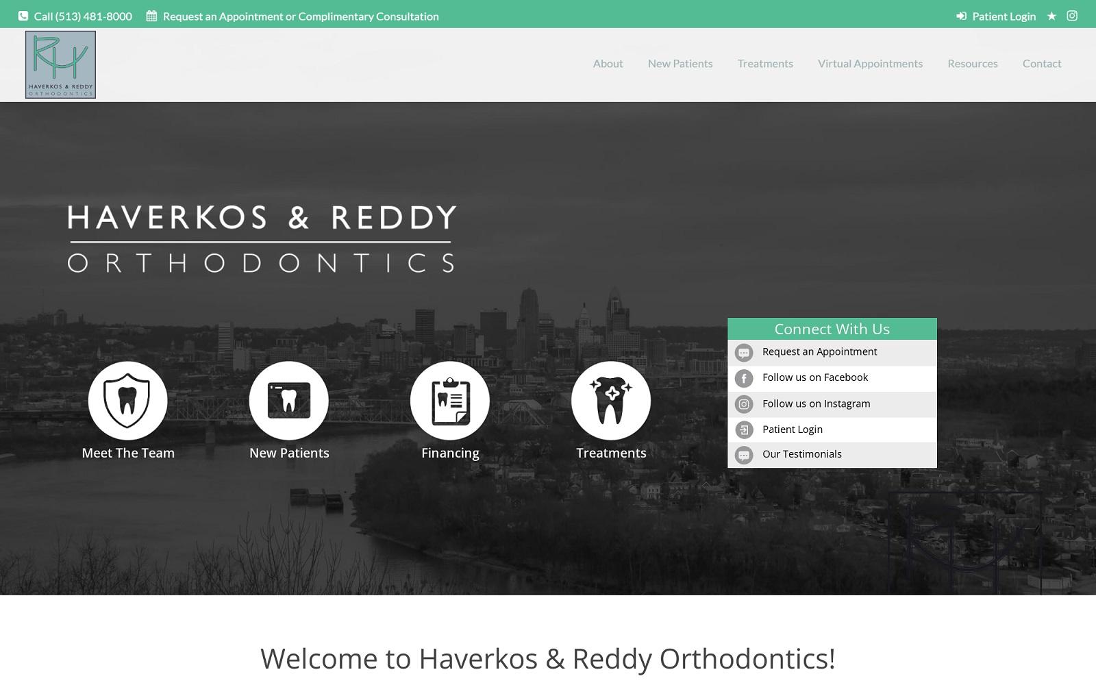 Haverkos & Reddy Orthodontics screenshot