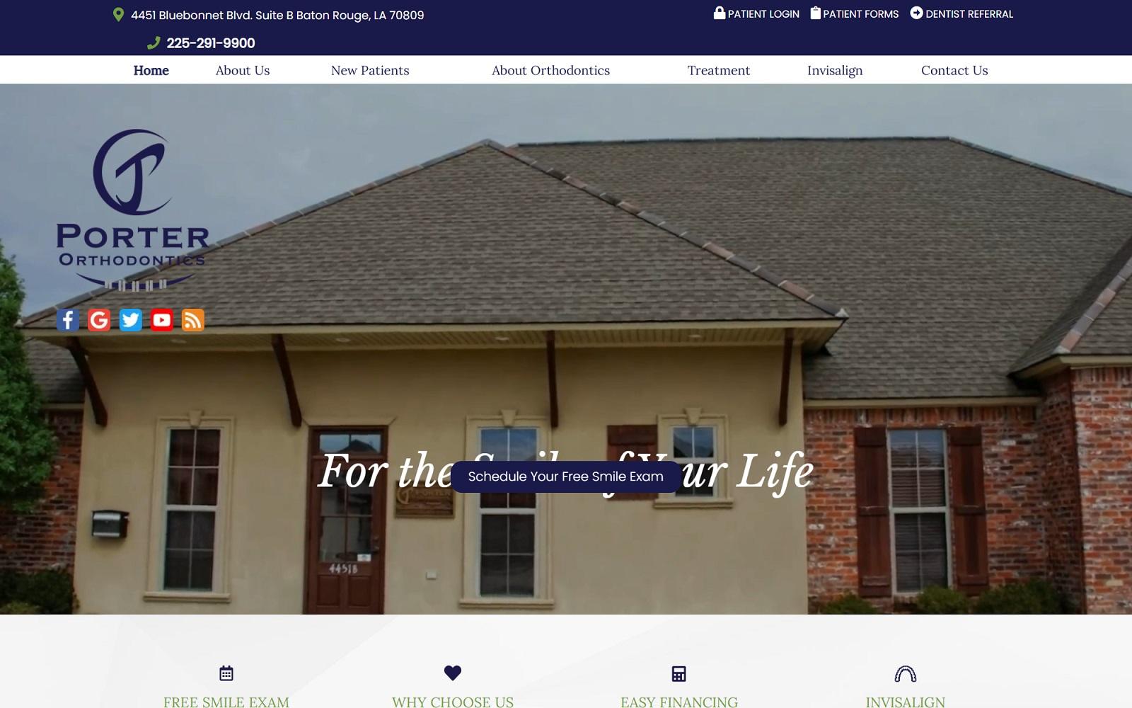 Porter Orthodontics screenshot