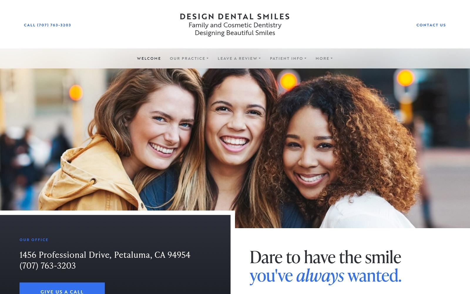 Petaluma Family Dental screenshot