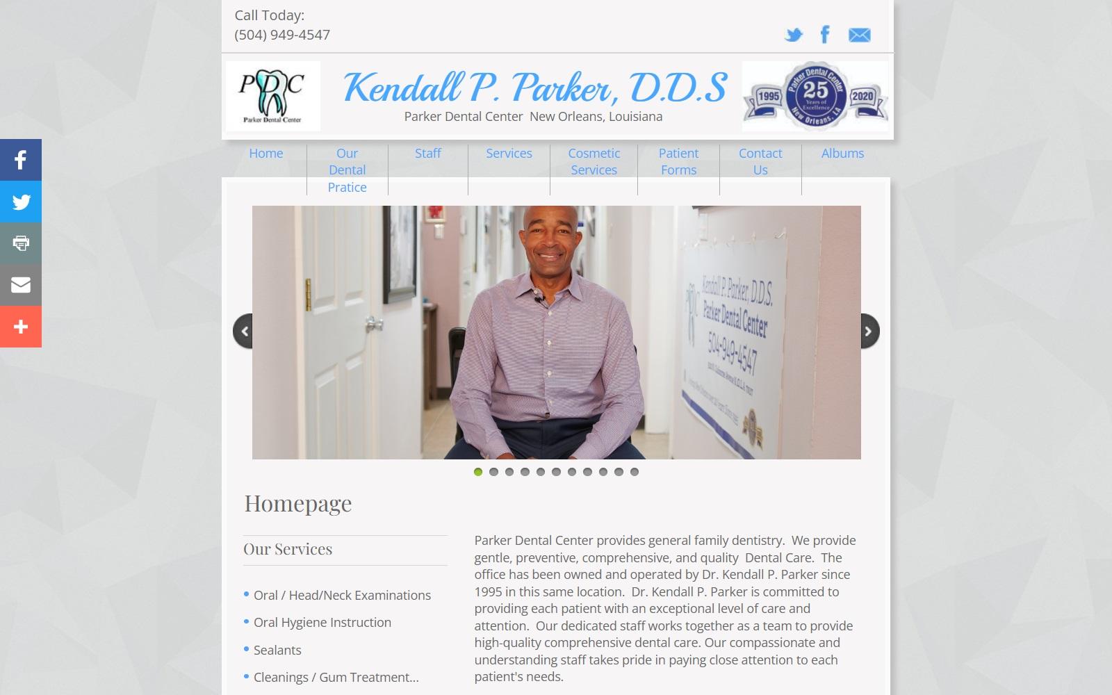 Parker Dental Center Parker Kendall P DDS screenshot