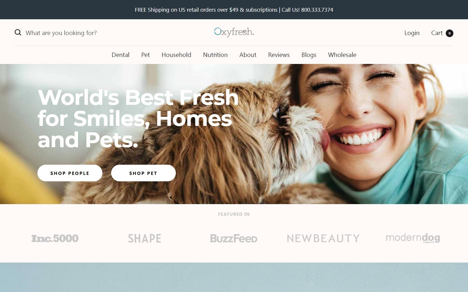 Oxyfresh Worldwide Inc. screenshot