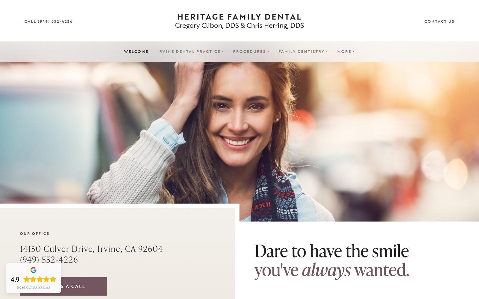 Heritage Family Dental - Irvine screenshot