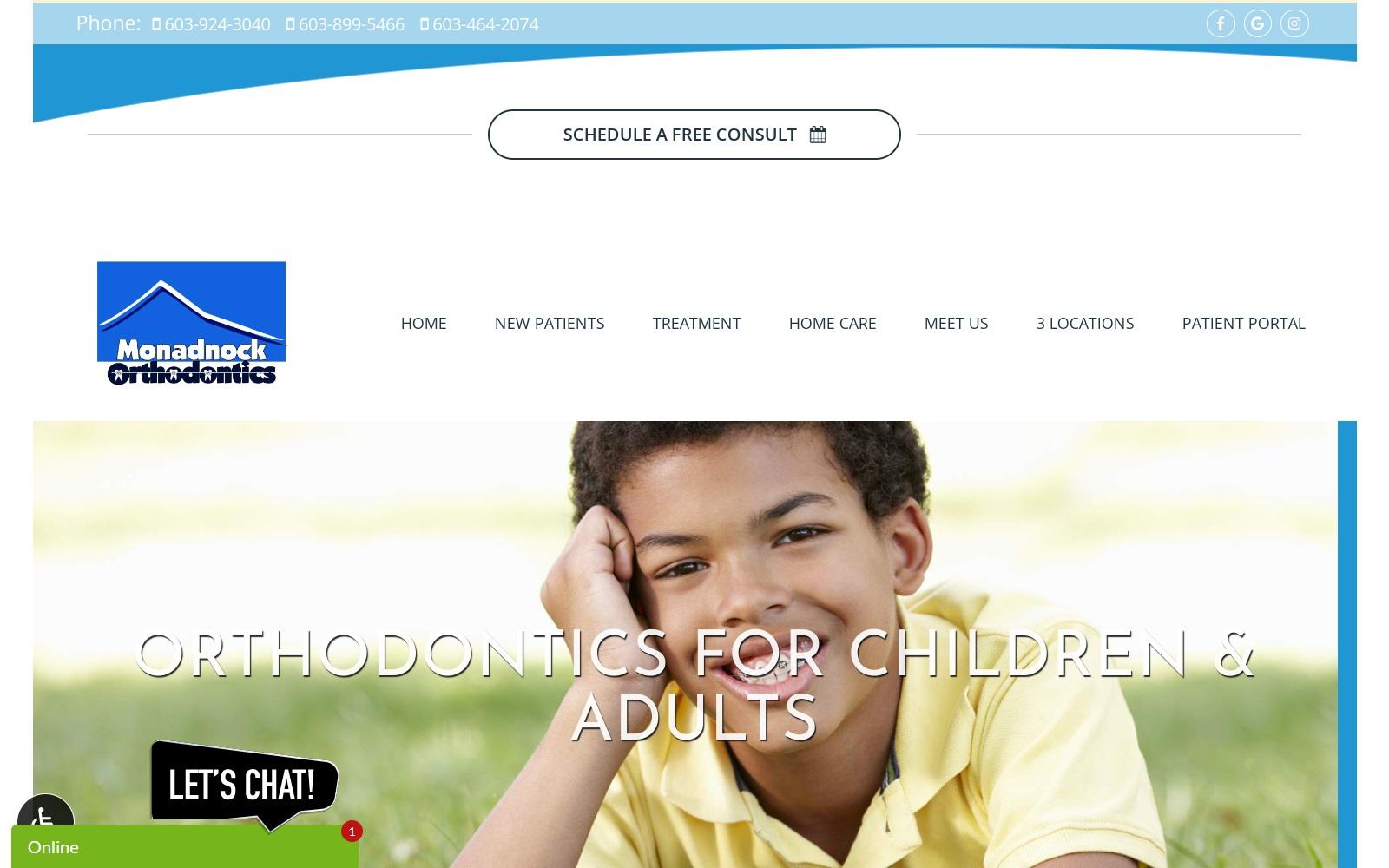 Monadnock Orthodontics screenshot