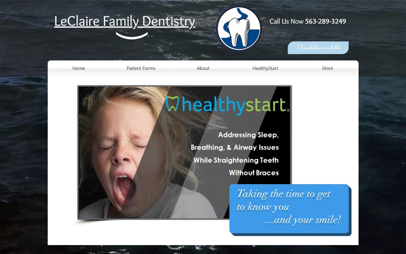 LeClaire Family Dentistry screenshot