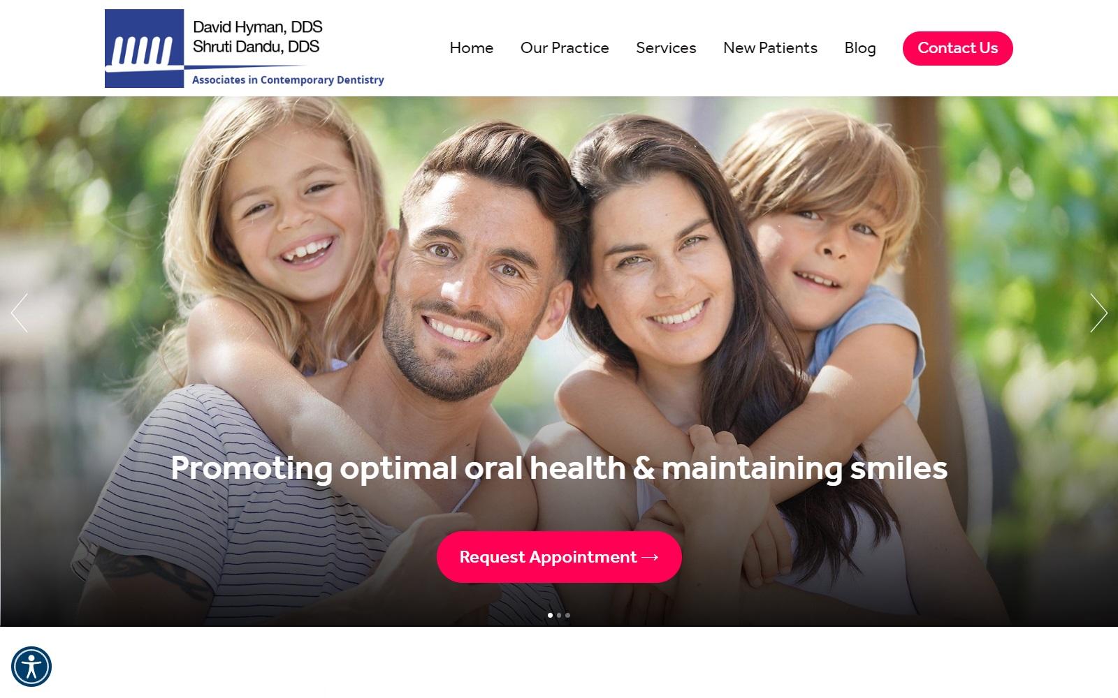 David B. Hyman, DDS & Judith S. Mamber, DMD screenshot