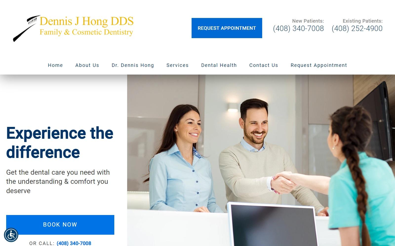 Hong J Dennis DDS screenshot