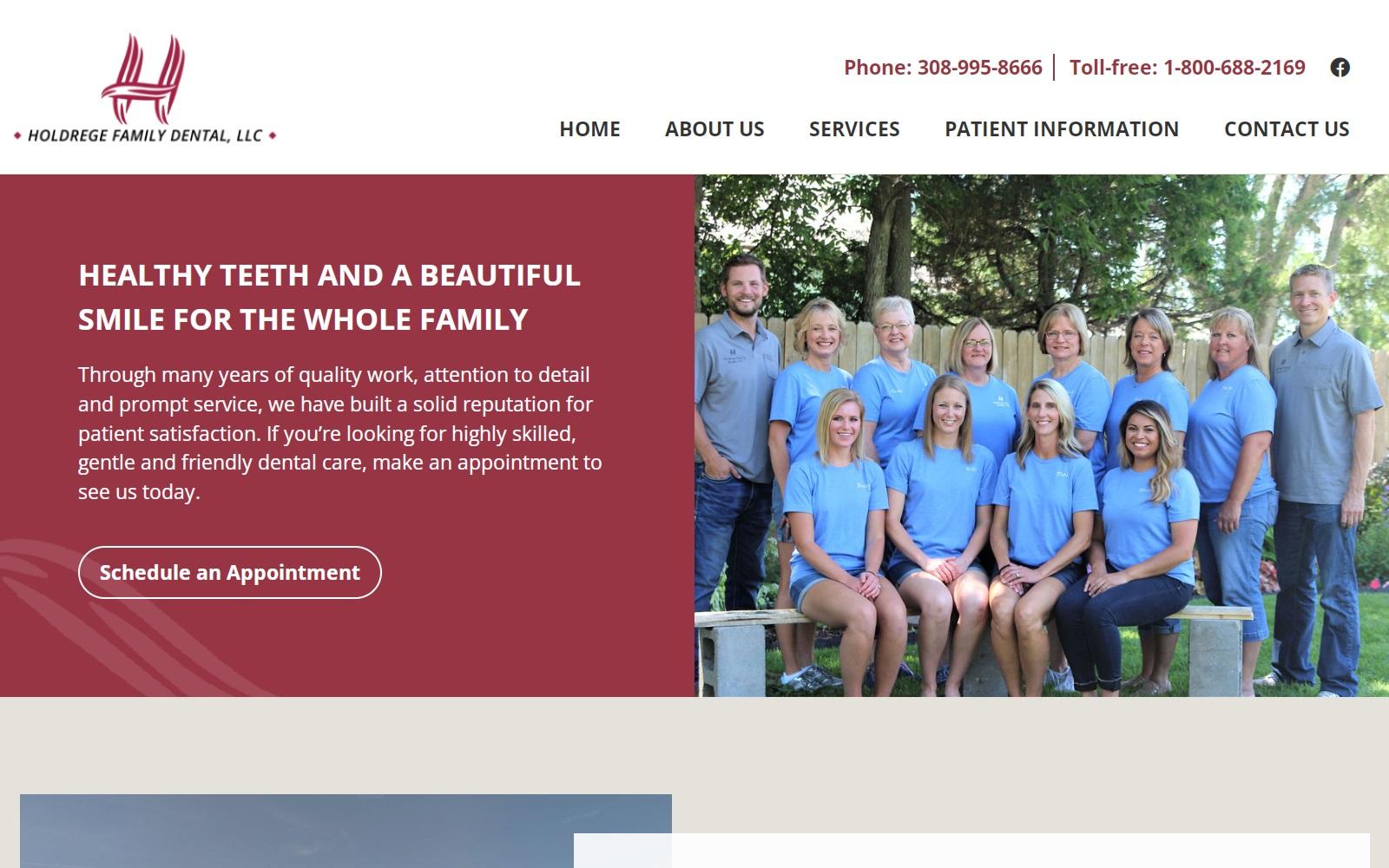 Holdrege Family Dental, LLC screenshot